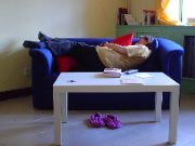 Madeleine endormie sur son fauteuil