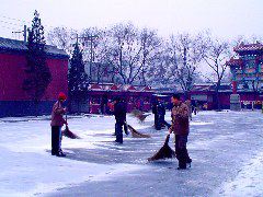Lama Temple snowsweepers